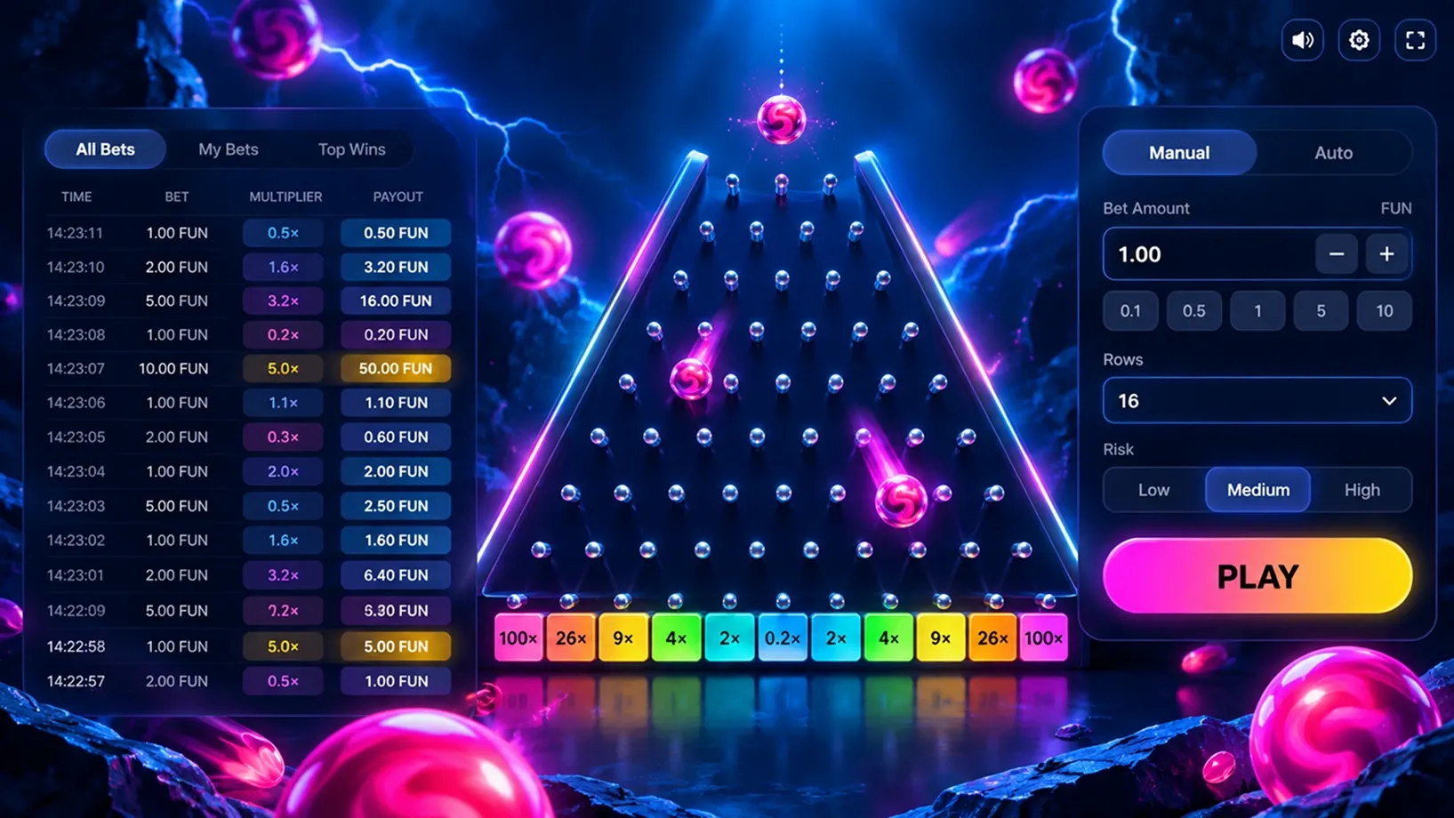 Plinko overlay